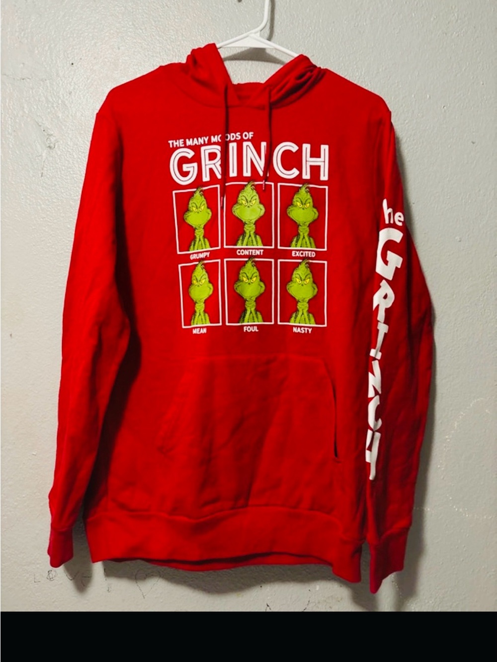 Red Grinch Graphic Crewneck Hoodie Sweatshirt